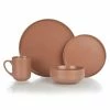 Everything Kitchens Modern Flat 16-Piece Dinnerware Set | Terracotta 1 Everything Kitchens Modern Flat 16-Piece Dinnerware Set | Terracotta -Dinnerware Sales ekb ekx 16dw tr