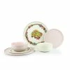 Everything Kitchens Modern Flat 24-Piece Dinnerware Set | Peace & Love + Soft Pink 2 Everything Kitchens Modern Flat 24-Piece Dinnerware Set | Peace & Love + Soft Pink -Dinnerware Sales ekb ekx 24plsetpk