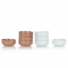 Everything Kitchens Modern Flat 8-Piece Bowl Set | Terracotta & Stone Gray