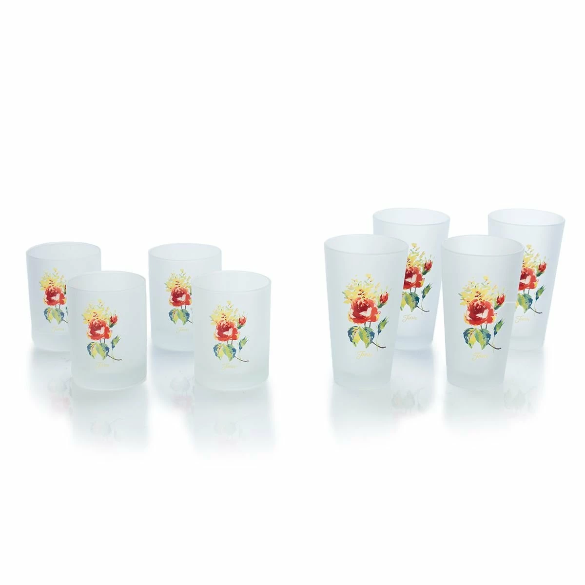 Fiesta® Drinkware Set Of 8 | Floral Bouquet 3 Fiesta® Drinkware Set Of 8 | Floral Bouquet