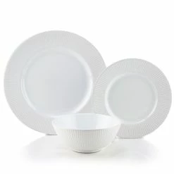 Mason Cash Linear Collection 18-Piece Dinnerware Set - White