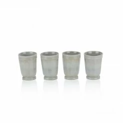 Mosser Glass 4-Piece 6oz Panel Tumbler Set | Marble