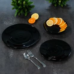 Mosser Glass 12-Piece Dinnerware Set | Black Raspberry -Dinnerware Sales ekb mogbkrsp12pc 2 1