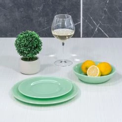 Mosser Glass 12-Piece Dinnerware Set | Jadeite 10 Mosser Glass 12-Piece Dinnerware Set | Jadeite -Dinnerware Sales ekb mogjade12pc