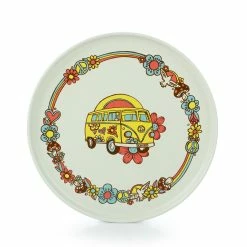 Everything Kitchens Modern Flat 11" Dinner Plates (Set Of 4) | Peace & Love -Dinnerware Sales ekx dp bg pl