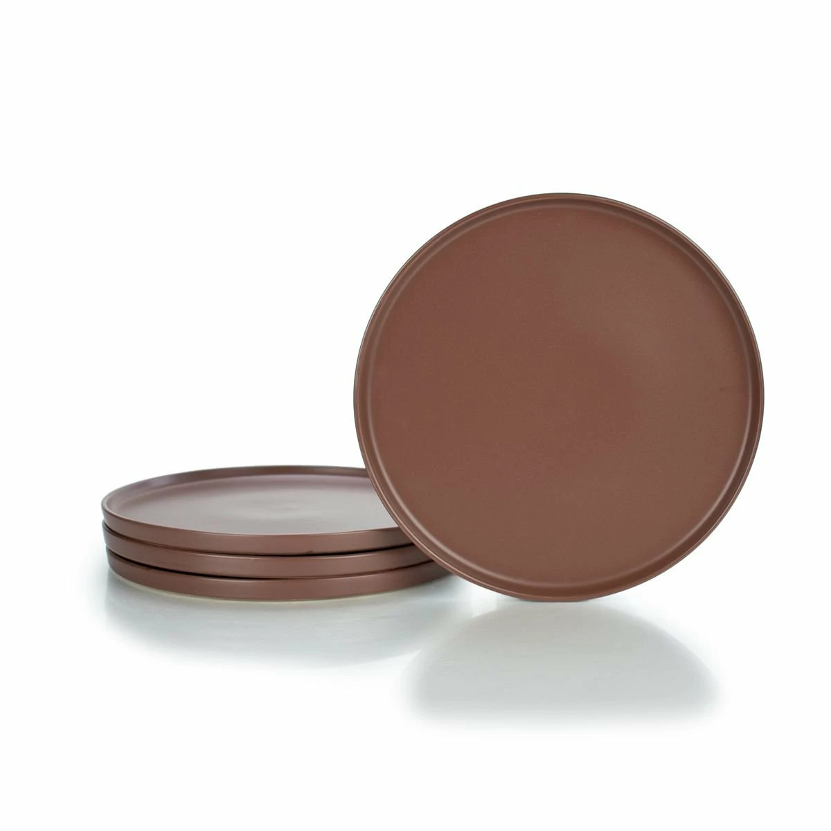 Everything Kitchens Modern Flat 11" Dinner/Charger Plates (Set Of 4) | Brown 3 Everything Kitchens Modern Flat 11" Dinner/Charger Plates (Set Of 4) | Brown