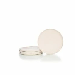 Everything Kitchens Modern Flat 8" Lunch Plates (Set Of 4) | Soft Pink