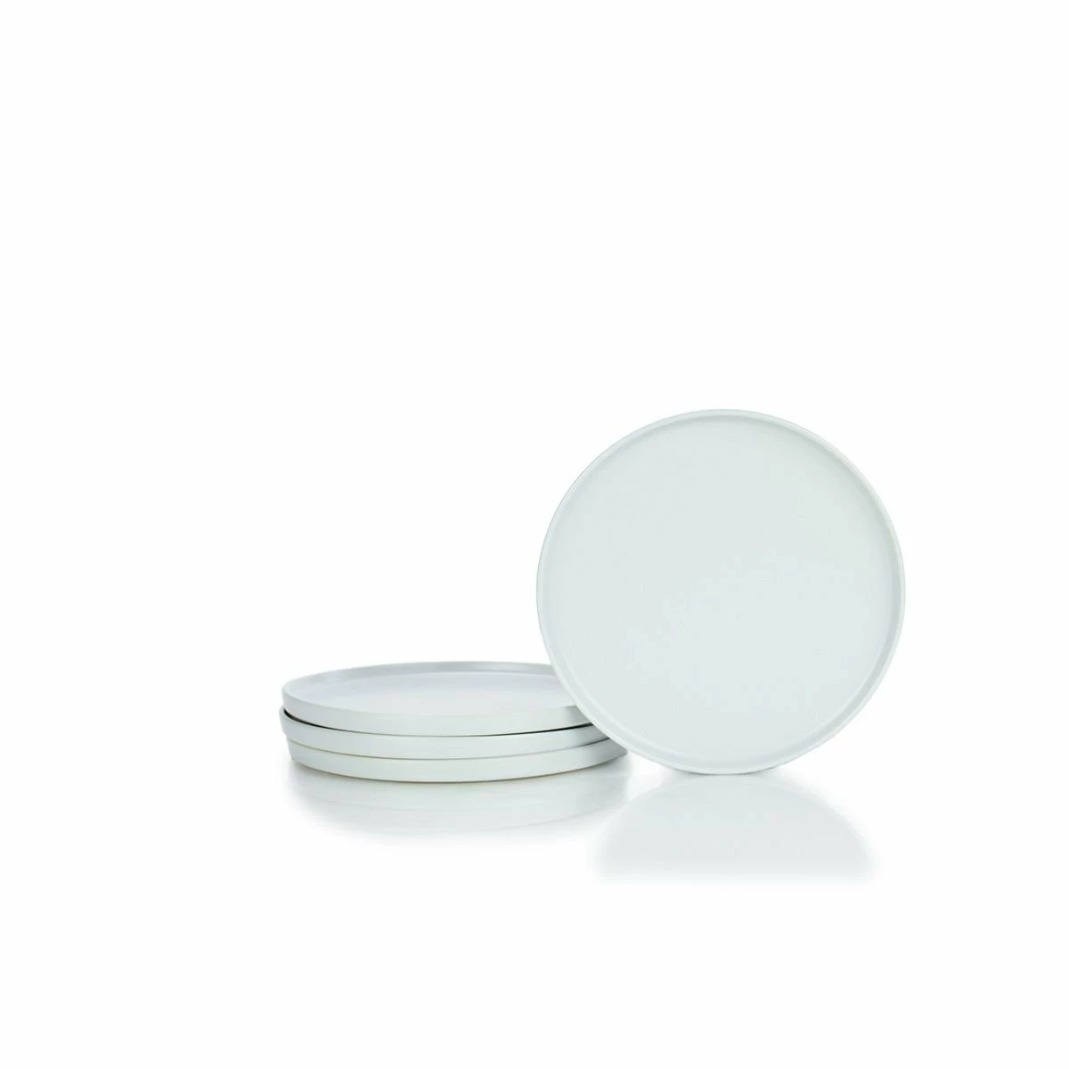 Everything Kitchens Modern Flat 12-Piece Dinnerware Set | Dusty Blue, Stone Gray, Beige 5 Everything Kitchens Modern Flat 12-Piece Dinnerware Set | Dusty Blue, Stone Gray, Beige - Image 3