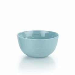 Everything Kitchens Modern Colorful Neutrals - Rippled 6" Bowls (Set Of 4) - Glazed | Blue -Dinnerware Sales ekx tbl bl