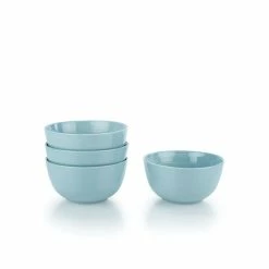 Everything Kitchens Modern Colorful Neutrals - Rippled 16-Piece Dinnerware Set - Glazed | Blue -Dinnerware Sales ekx tbl bl 2 2