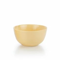 Everything Kitchens Modern Colorful Neutrals - Rippled 6" Bowls (Set Of 4) - Glazed | Butter Yellow -Dinnerware Sales ekx tbl by
