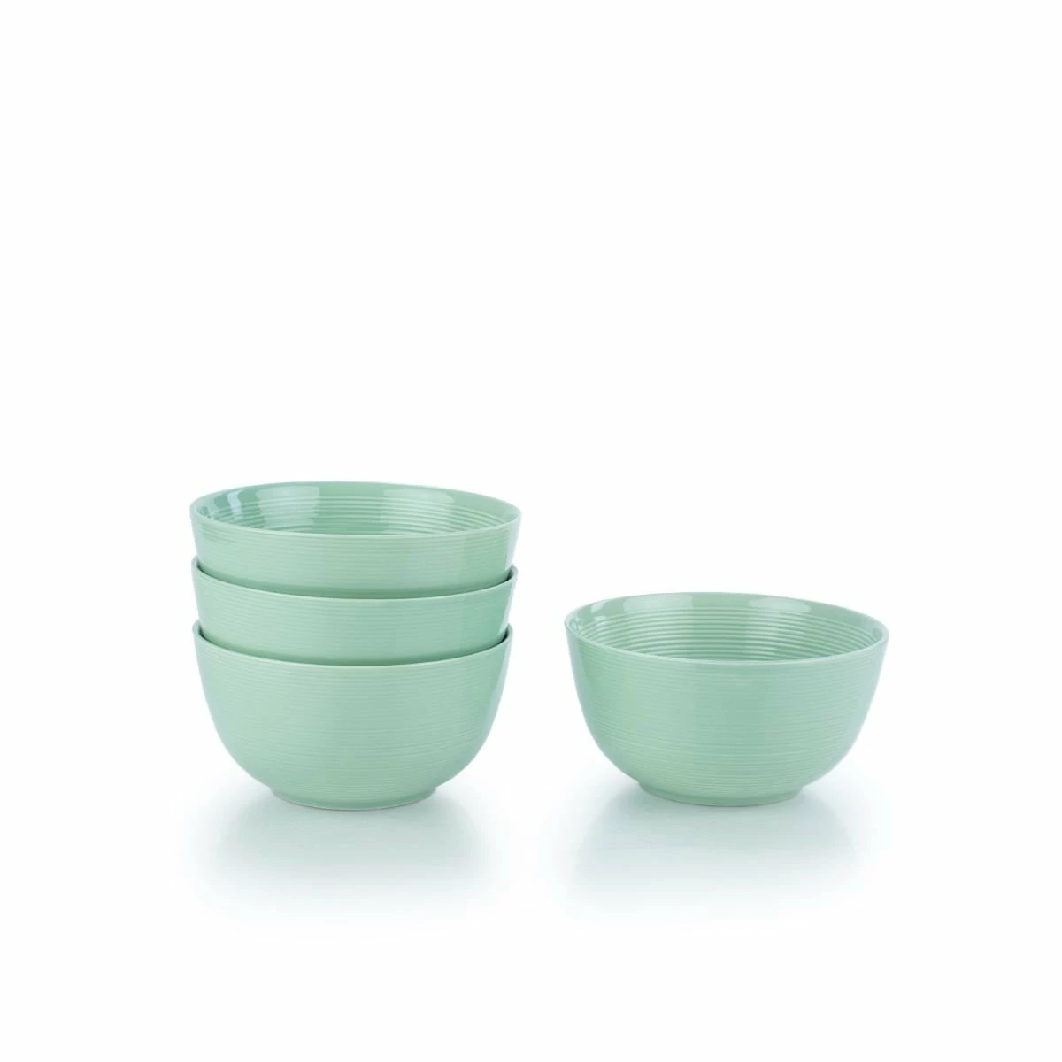 Everything Kitchens Modern Colorful Neutrals - Rippled 16-Piece Dinnerware Set - Glazed | Light Green 9 Everything Kitchens Modern Colorful Neutrals - Rippled 16-Piece Dinnerware Set - Glazed | Light Green - Image 7