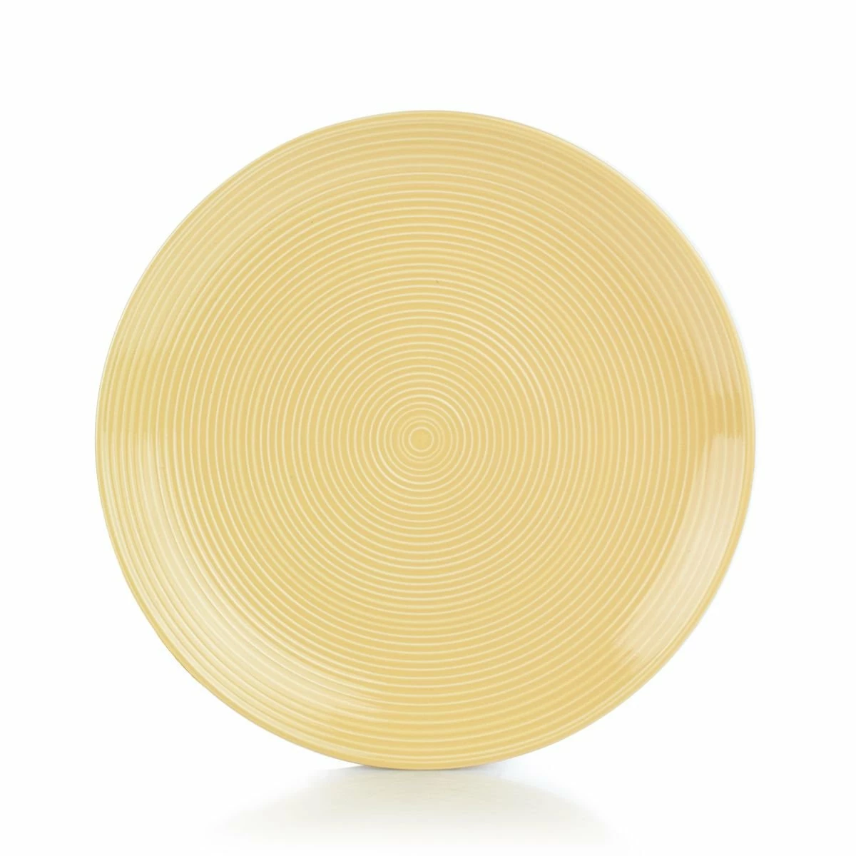Everything Kitchens Modern Colorful Neutrals - Rippled 10.5" Dinner Plates (Set Of 4) - Glazed | Butter Yellow 4 Everything Kitchens Modern Colorful Neutrals - Rippled 10.5" Dinner Plates (Set Of 4) - Glazed | Butter Yellow - Image 2