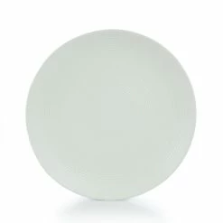 Everything Kitchens Modern Colorful Neutrals - Rippled 10.5" Dinner Plates (Set Of 4) - Matte | Ivory -Dinnerware Sales ekx tdp iv