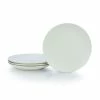 Everything Kitchens Modern Colorful Neutrals - Rippled 10.5" Dinner Plates (Set Of 4) - Matte | Ivory