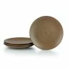 Everything Kitchens Modern Colorful Neutrals - Rippled 10.5" Dinner Plates (Set Of 4) - Matte | Mocha -Dinnerware Sales ekx tdp tn 2