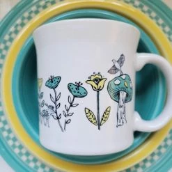 Fiesta® 12oz Java Mug | Nordic Woodland (White) -Dinnerware Sales fiesta.etc nordicwoodland javamug