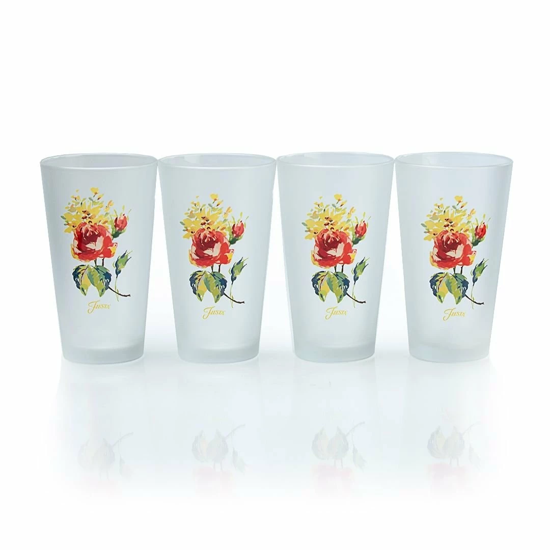 Fiesta® Drinkware Set Of 8 | Floral Bouquet 4 Fiesta® Drinkware Set Of 8 | Floral Bouquet - Image 2