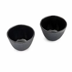 Bredemeijer Xilin Cast Iron Tea Mugs Set Of 2 | Blue -Dinnerware Sales g004b detail1 1