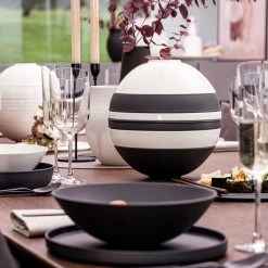 Villeroy & Boch La Boule 7-Piece Dinnerware Set | Black & White -Dinnerware Sales galk