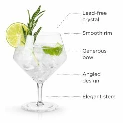 Viski® Angled Crystal Gin & Tonic Glasses 22 Viski® Angled Crystal Gin & Tonic Glasses -Dinnerware Sales gin3