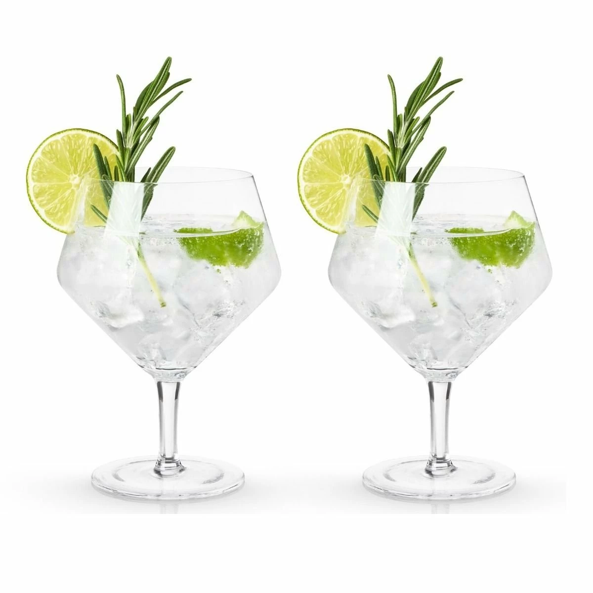 Viski® Angled Crystal Gin & Tonic Glasses 3 Viski® Angled Crystal Gin & Tonic Glasses