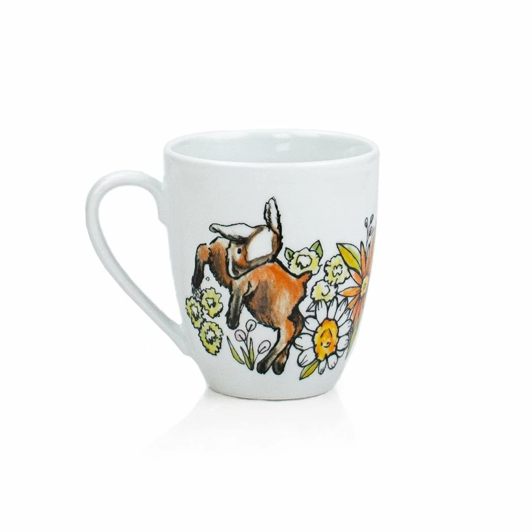 Everything Kitchens Barnyard Baby Animals 12oz Mug | "Caprine Caper Goats" - Kid 4 Everything Kitchens Barnyard Baby Animals 12oz Mug | "Caprine Caper Goats" - Kid - Image 2