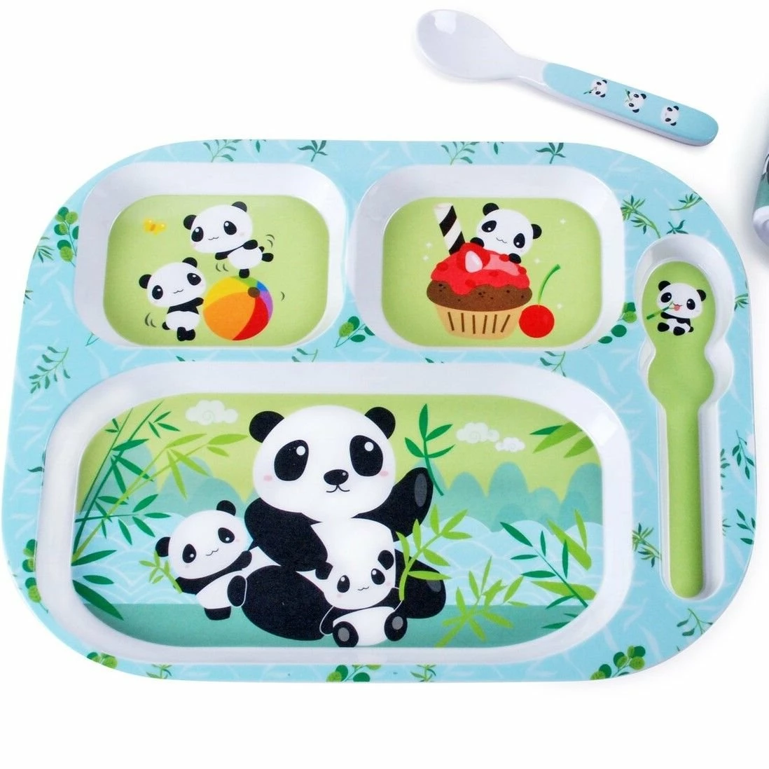 Fuji Merchandise 4-Piece Melamine Children's Dinnerware Set | Panda 5 Fuji Merchandise 4-Piece Melamine Children's Dinnerware Set | Panda - Image 3