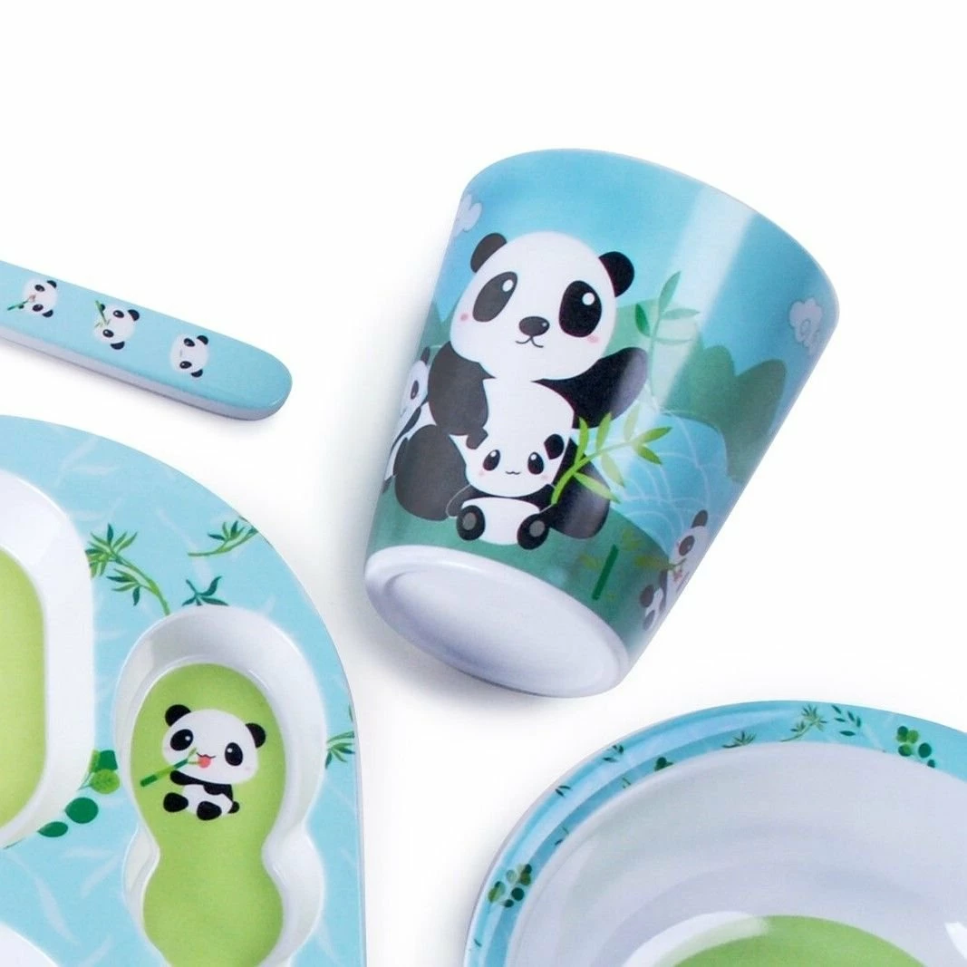 Fuji Merchandise 4-Piece Melamine Children's Dinnerware Set | Panda 6 Fuji Merchandise 4-Piece Melamine Children's Dinnerware Set | Panda - Image 4