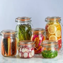 Kilner Swing Top Round Glass Jar | 2L -Dinnerware Sales jarange1