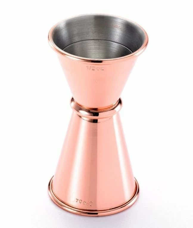 Mercer Barfly 0.5oz X 0.75oz Japanese Style Jigger | Copper Plated 4 Mercer Barfly 0.5oz X 0.75oz Japanese Style Jigger | Copper Plated - Image 2