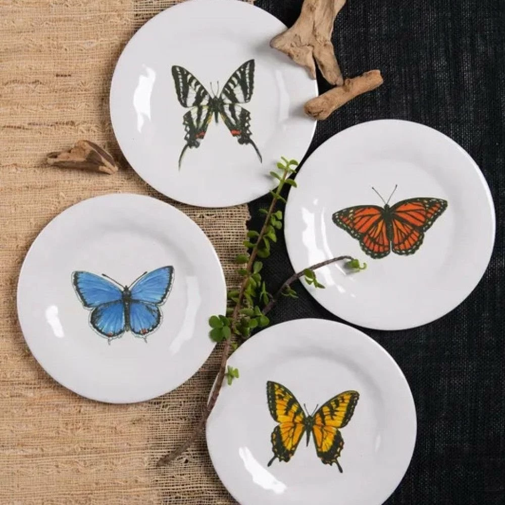 Bamboo Table 4-Piece Plate Gift Set | Butterflies 9 Bamboo Table 4-Piece Plate Gift Set | Butterflies - Image 7