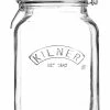 Kilner Swing Top Square Glass Jar | 2L -Dinnerware Sales kilner clip top square jar 68 oz 0025.513