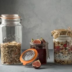 Kilner Facetted Clip Top Pasta Jar | 74oz -Dinnerware Sales kilner facettedcliptopjars range 4 1