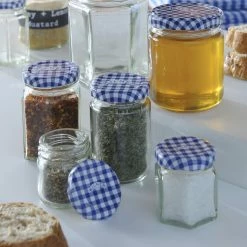 Kilner Twist Top Hexagonal Jar (Blue) | 1.6oz -Dinnerware Sales kilner twisttopjars bottles range