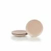 Everything Kitchens Modern Colorful Neutrals - Rippled 8" Side Plates (Set Of 4) - Glazed | Blush Pink -Dinnerware Sales kx tsp pk 2