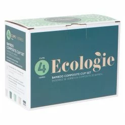 Danica Brands Now Designs By Danica Planta 9oz Cups (Set Of 4) | Tranquil -Dinnerware Sales l053002 ecologie cup set4 tranquil pkg