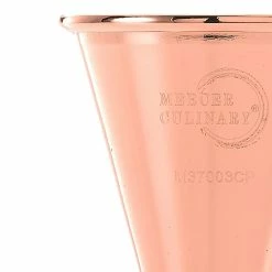 Mercer Barfly 1oz X 1.5oz Japanese Style Jigger | Copper Plated -Dinnerware Sales m37003cp barfly copper plated jigger 1.5oz closeup