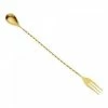 Mercer Barfly 12.4" Bar Spoon With Fork | Gold Plated 2 Mercer Barfly 12.4" Bar Spoon With Fork | Gold Plated -Dinnerware Sales m37015gd
