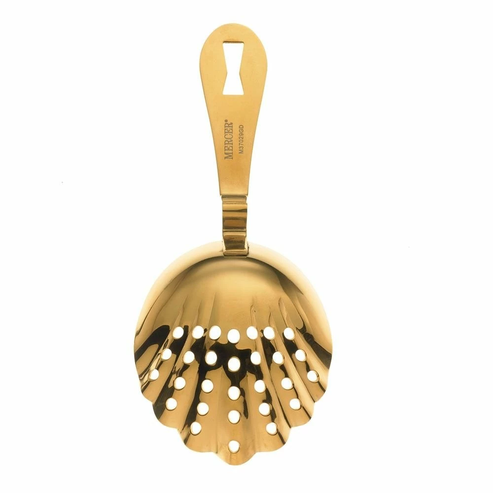 Mercer Barfly Scalloped Julep Strainer | Gold Plated - Image 3