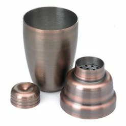 Mercer Barfly 3-Piece Heavy-Duty Cocktail Shaker Set | Antique Copper -Dinnerware Sales m37038acp antique copper heavy duty cocktail shaker set
