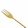Mercer Barfly 19.6" Bar Spoon With Fork | Gold Plated -Dinnerware Sales mercer barfly gold plated bar spoon with fork image forkendend 2