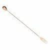 Mercer Barfly 12.4" Bar Spoon With Fork | Copper Plated -Dinnerware Sales mercer barfly 12.4 copper plated bar spoon with fork m37015cp