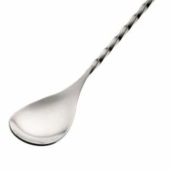Mercer Barfly 15.75" Bar Spoon With Strainer | Stainless Steel -Dinnerware Sales mercer barfly 15.75 inch bar spoon with strainer spoon