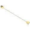 Mercer Barfly 15.75" Bar Spoon With Strainer | Gold Plated -Dinnerware Sales mercer barfly 15.75 inch gold plated bar spoon with strainer m37072gd