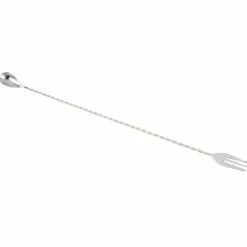 Mercer Barfly 19.6" Bar Spoon With Fork | Stainless Steel