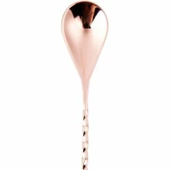 Mercer Barfly 15.75" Classic Bar Spoon | Copper Plated -Dinnerware Sales mercer barfly copper plated classic teardrop bar spoon spoon end 1