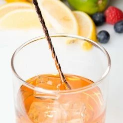 Mercer Barfly 15.75" Classic Bar Spoon | Copper Plated -Dinnerware Sales mercer barfly copper plated classic teardrop bar spoon blending 1