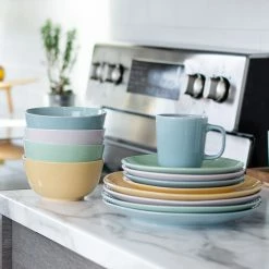 Everything Kitchens Modern Colorful Neutrals - Rippled 6" Bowls (Set Of 4) - Glazed | Butter Yellow -Dinnerware Sales modern ripple glazed squares 0006 dsc0094