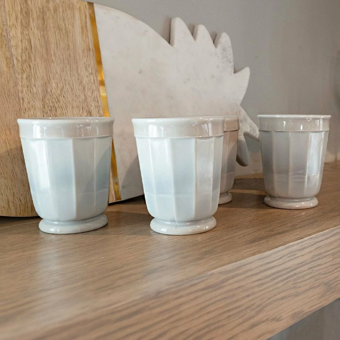 Mosser Glass 4-Piece 6oz Panel Tumbler Set | Marble 6 Mosser Glass 4-Piece 6oz Panel Tumbler Set | Marble - Image 4